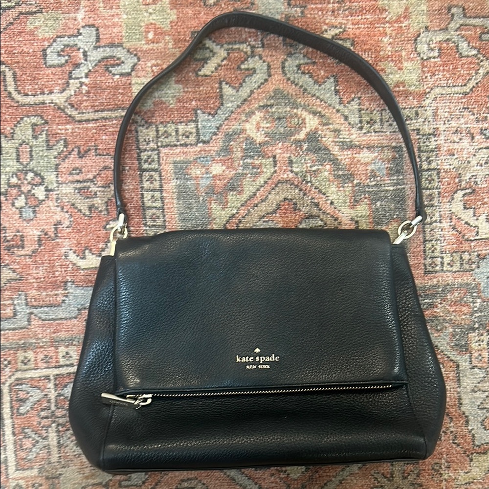 Kate Spade Black Leather Shoulder Bag